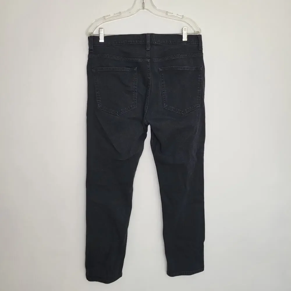 Everlane The Slim Fit Jeans Black Tapered Leg Stretch Men 34 x 30